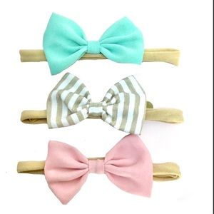 New Three Pack Medium Bow Headbands